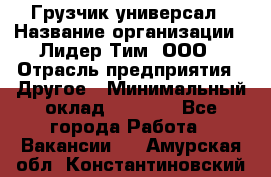 Грузчик-универсал › Название организации ­ Лидер Тим, ООО › Отрасль предприятия ­ Другое › Минимальный оклад ­ 8 000 - Все города Работа » Вакансии   . Амурская обл.,Константиновский р-н